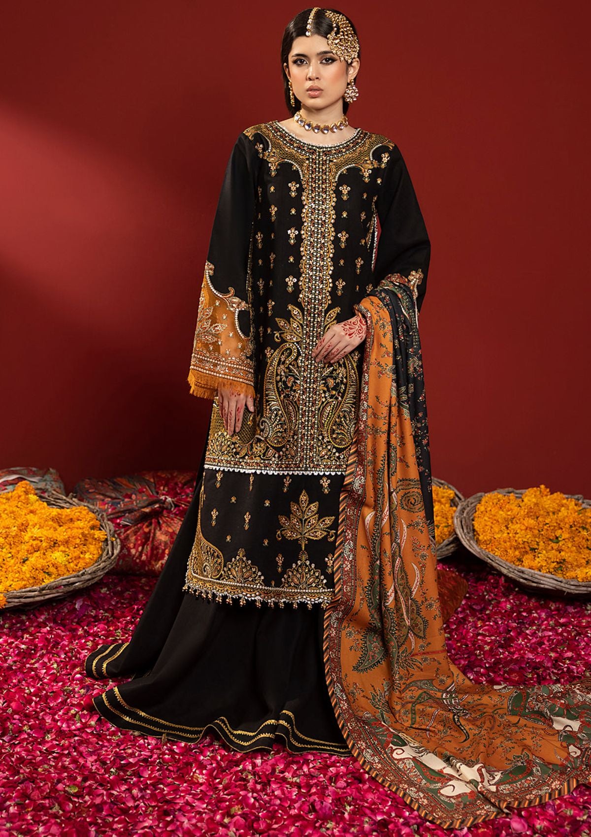 Bin Ilyas Laal Luxury Winter'23 1511-B - Mohsin Saeed Fabrics