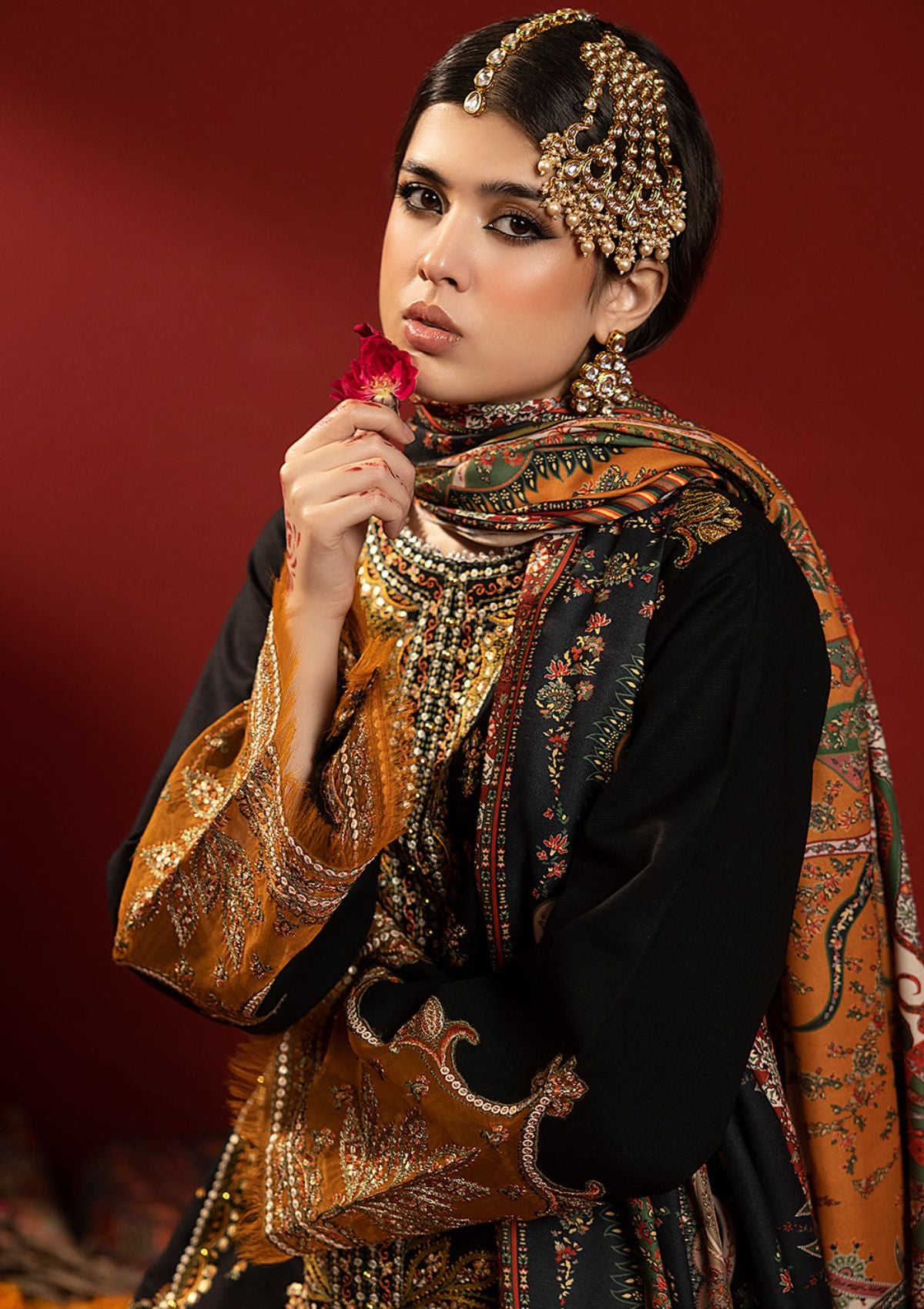 Bin Ilyas Laal Luxury Winter'23 1511-B - Mohsin Saeed Fabrics