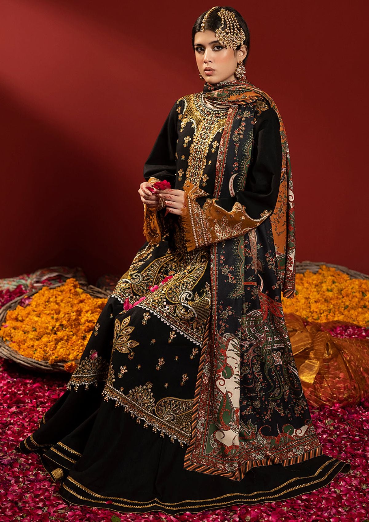 Bin Ilyas Laal Luxury Winter'23 1511-B - Mohsin Saeed Fabrics
