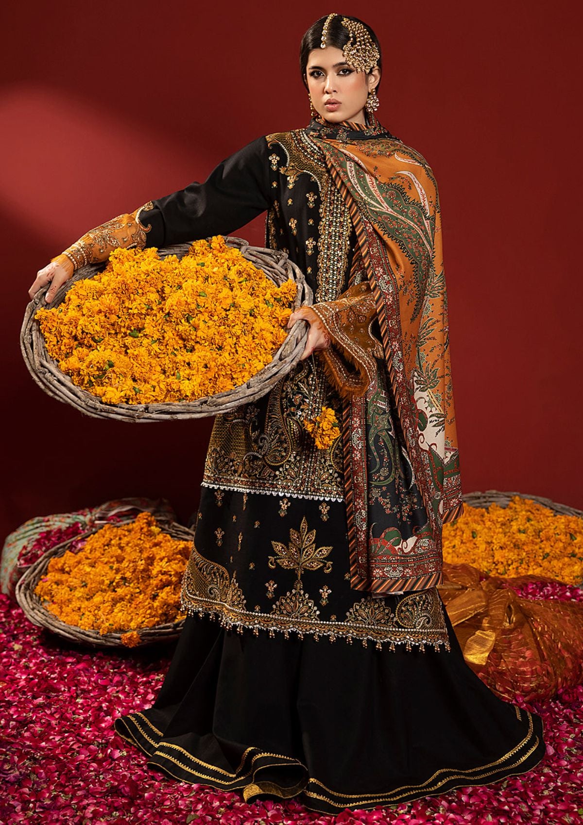 Bin Ilyas Laal Luxury Winter'23 1511-B - Mohsin Saeed Fabrics