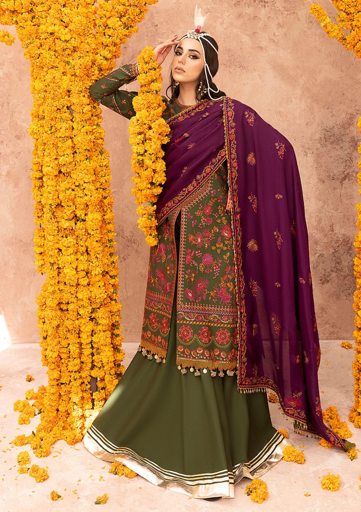 Bin Ilyas Laal Luxury Winter'23 1513-A - Mohsin Saeed Fabrics