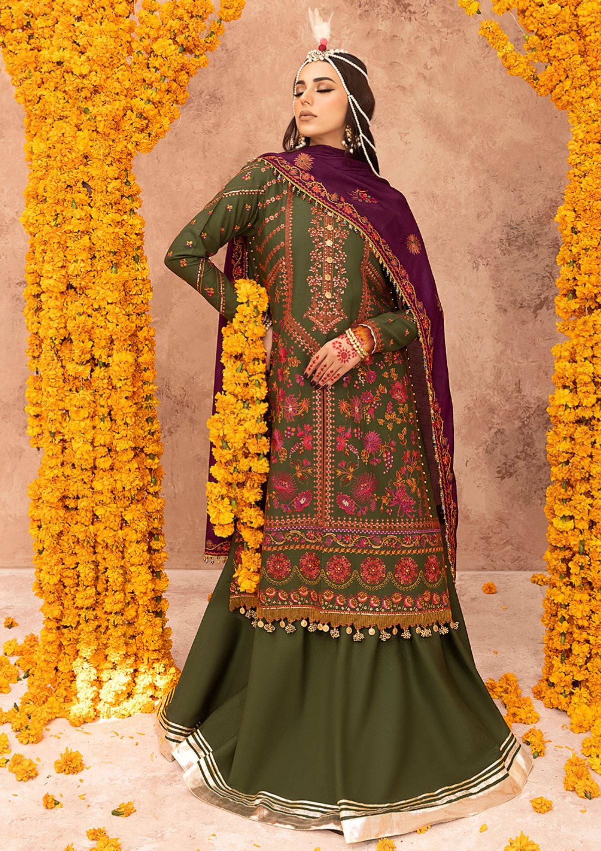 Bin Ilyas Laal Luxury Winter'23 1513-A - Mohsin Saeed Fabrics
