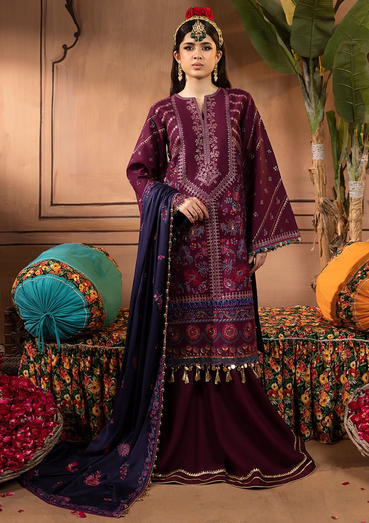 Bin Ilyas Laal Luxury Winter'23 1513-B - Mohsin Saeed Fabrics