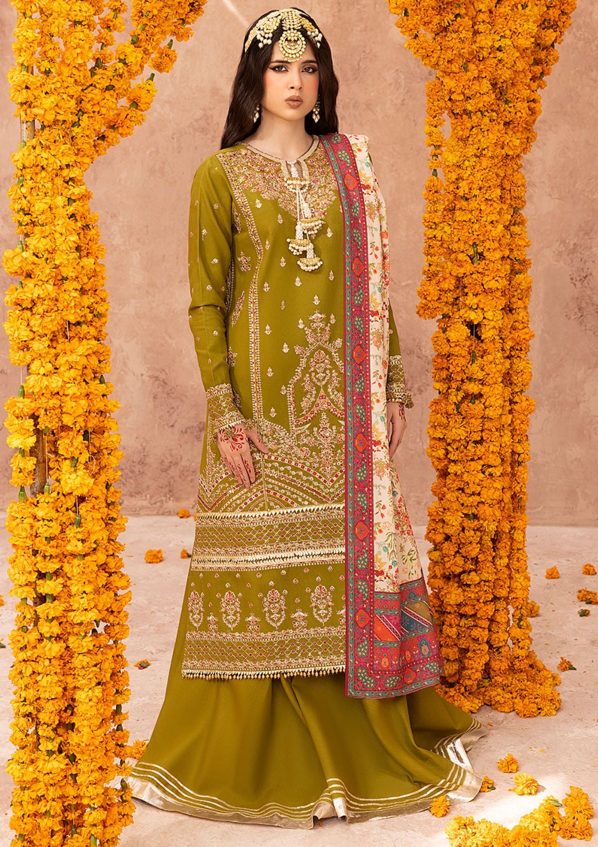 Bin Ilyas Laal Luxury Winter'23 1514-A - Mohsin Saeed Fabrics