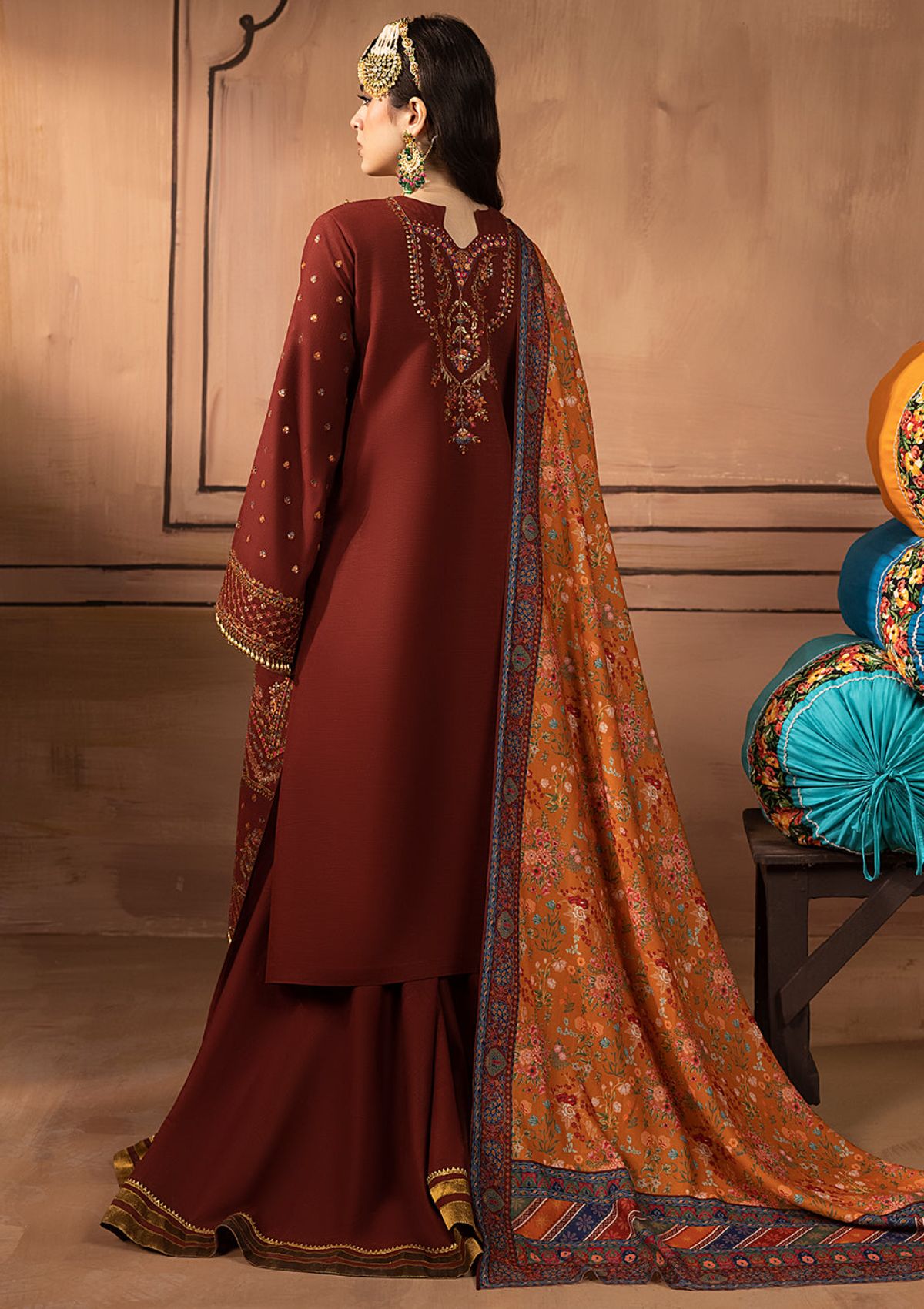 Bin Ilyas Laal Luxury Winter'23 1514-B - Mohsin Saeed Fabrics