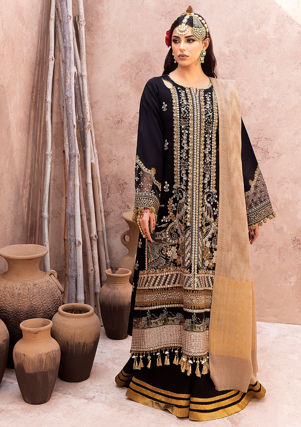 Bin Ilyas Laal Luxury Winter'23 1515-A - Mohsin Saeed Fabrics