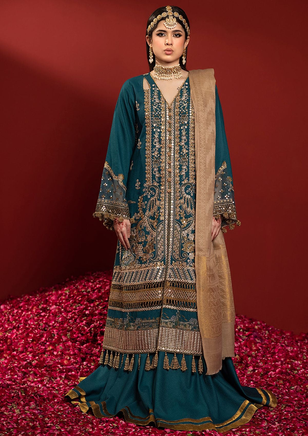 Bin Ilyas Laal Luxury Winter'23 1515-B - Mohsin Saeed Fabrics