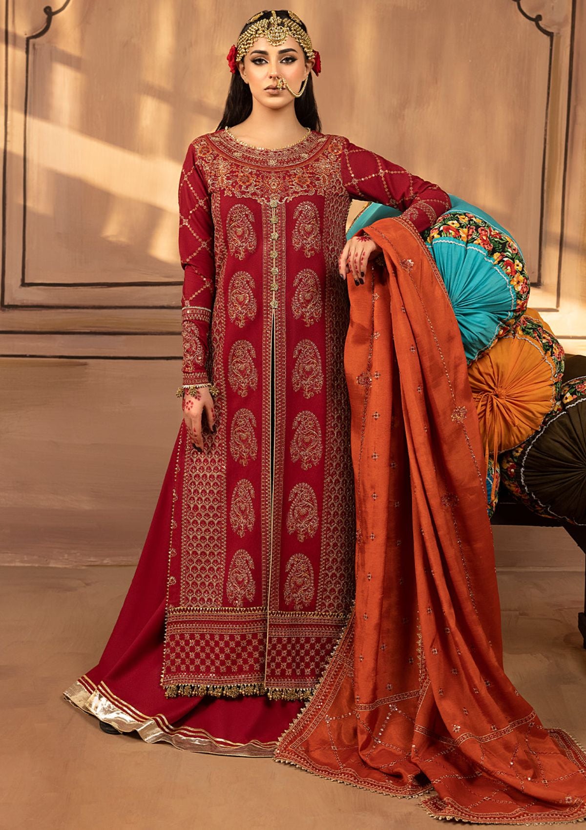 Bin Ilyas Laal Luxury Winter'23 1516-B - Mohsin Saeed Fabrics