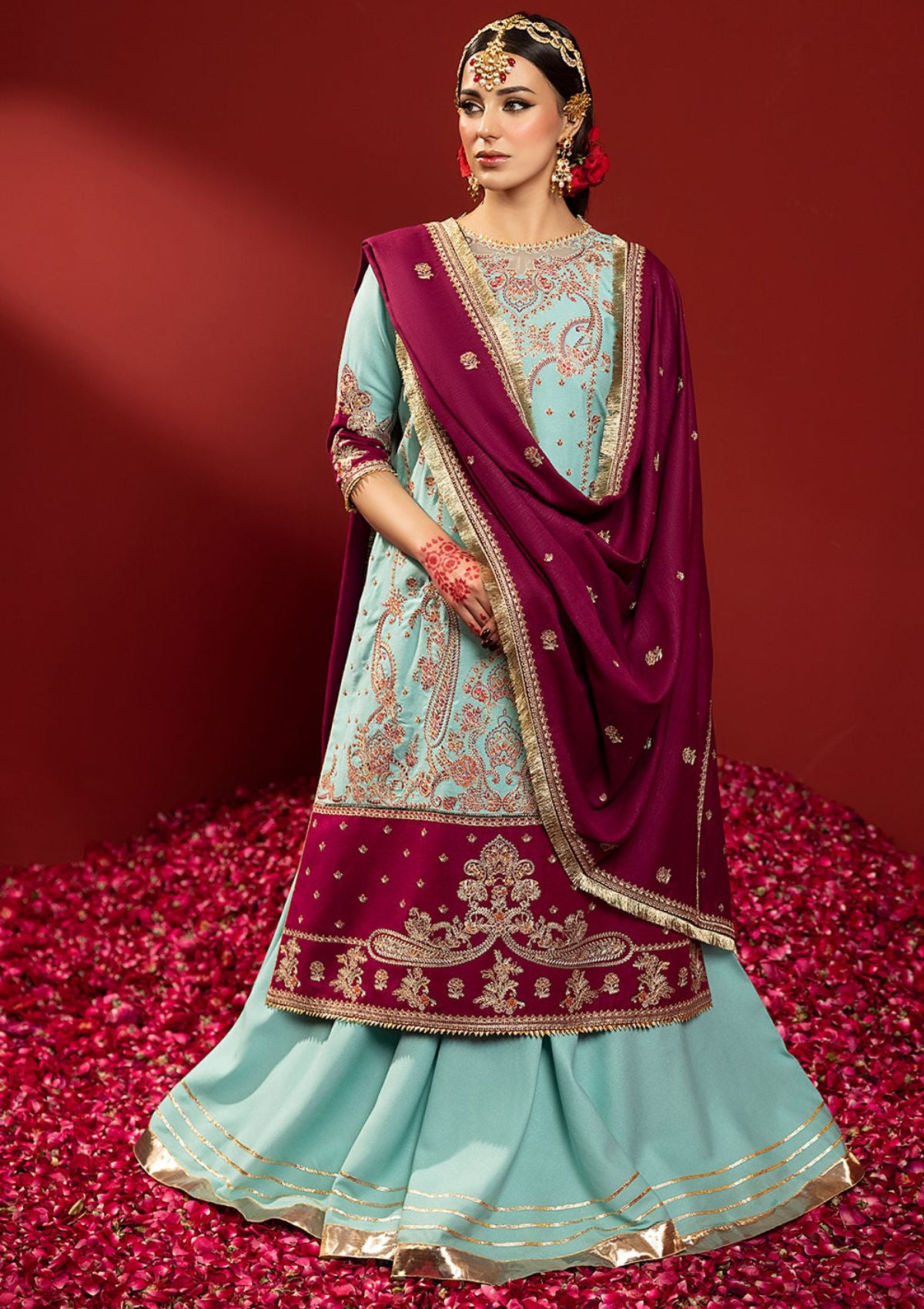 Bin Ilyas Laal Luxury Winter'23 1517-A - Mohsin Saeed Fabrics