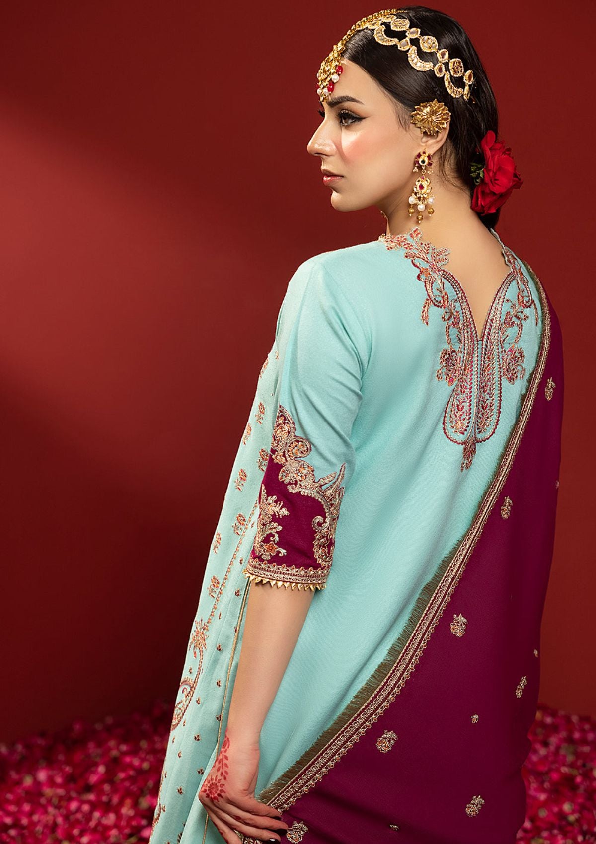 Bin Ilyas Laal Luxury Winter'23 1517-A - Mohsin Saeed Fabrics