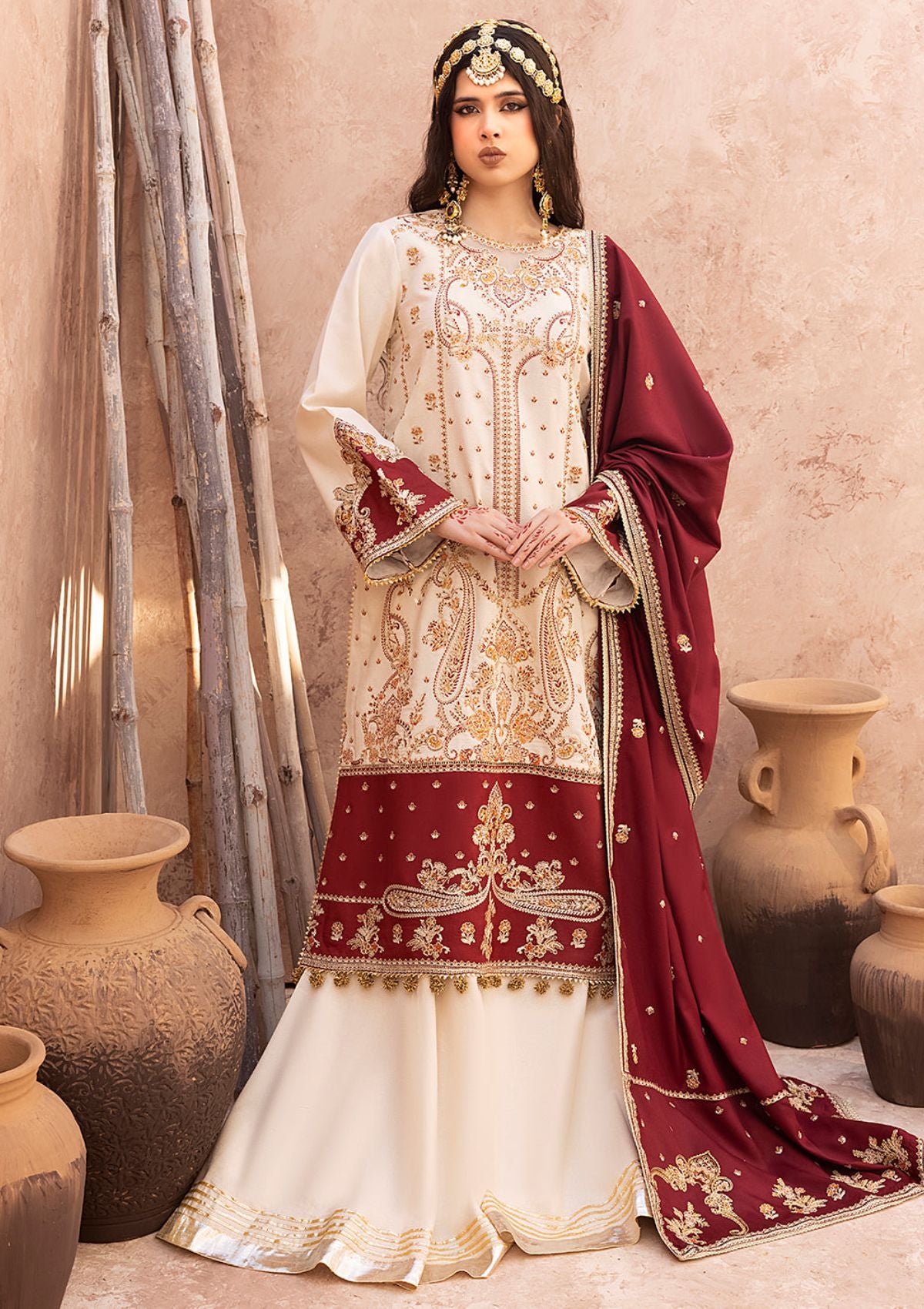 Bin Ilyas Laal Luxury Winter'23 1517-B - Mohsin Saeed Fabrics
