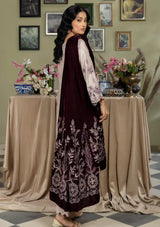 Marjjan Velvet Shawl'24 MVD-22 PURPLE