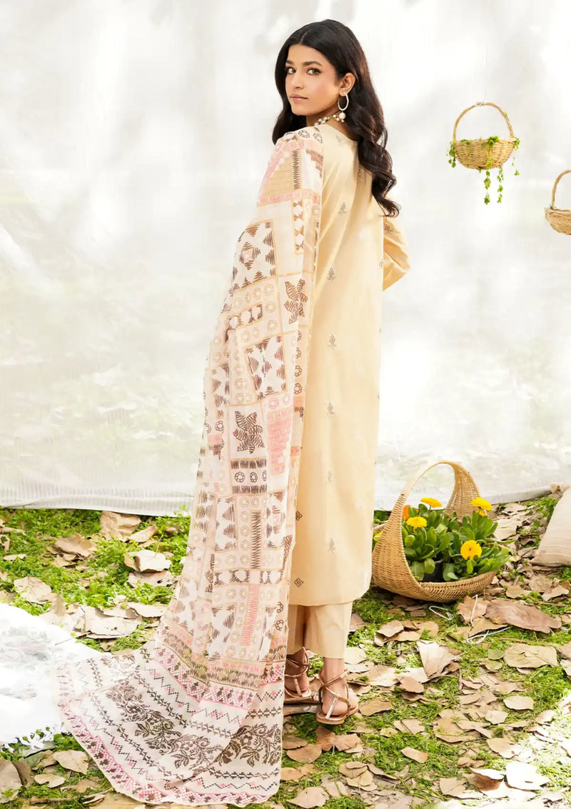 Safwa Skye Emb Lawn'24 Vol-01 SKY-04 - Mohsin Saeed Fabrics