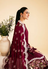 Qalamkar Qlinekari Luxury Lawn'24 SQ-11 ZENAL - Mohsin Saeed Fabrics
