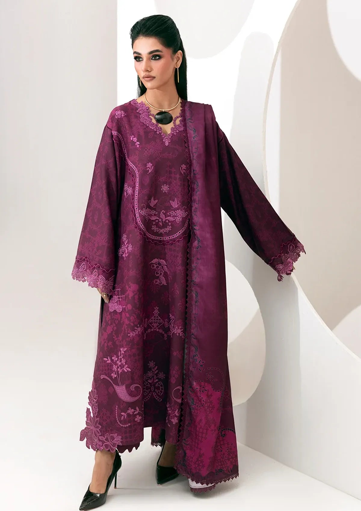 Qalamkar Qprints Linen'26 QPW-03 B Mala