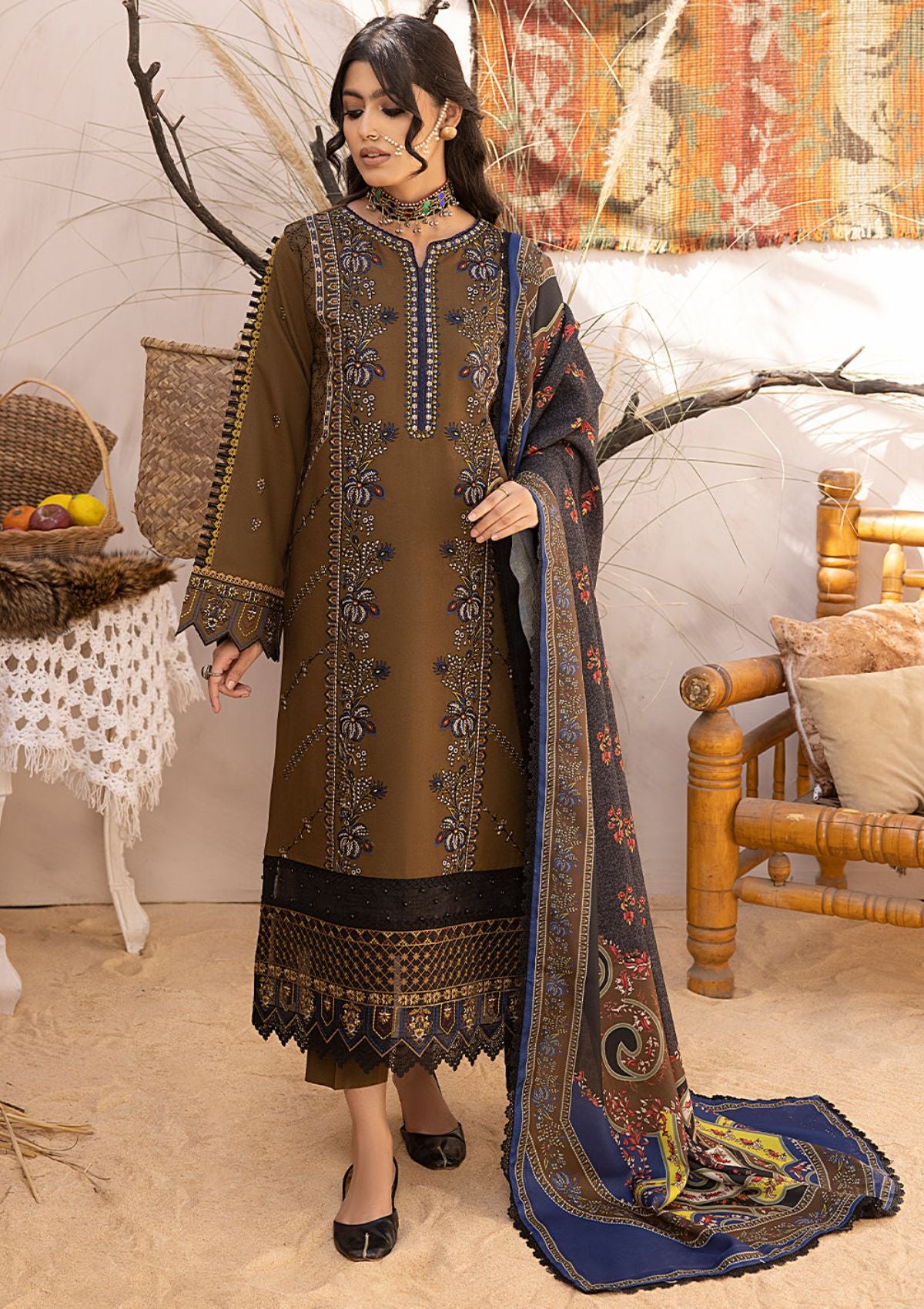 Bin Ilyas Maya karandi'23 1903-B - Mohsin Saeed Fabrics