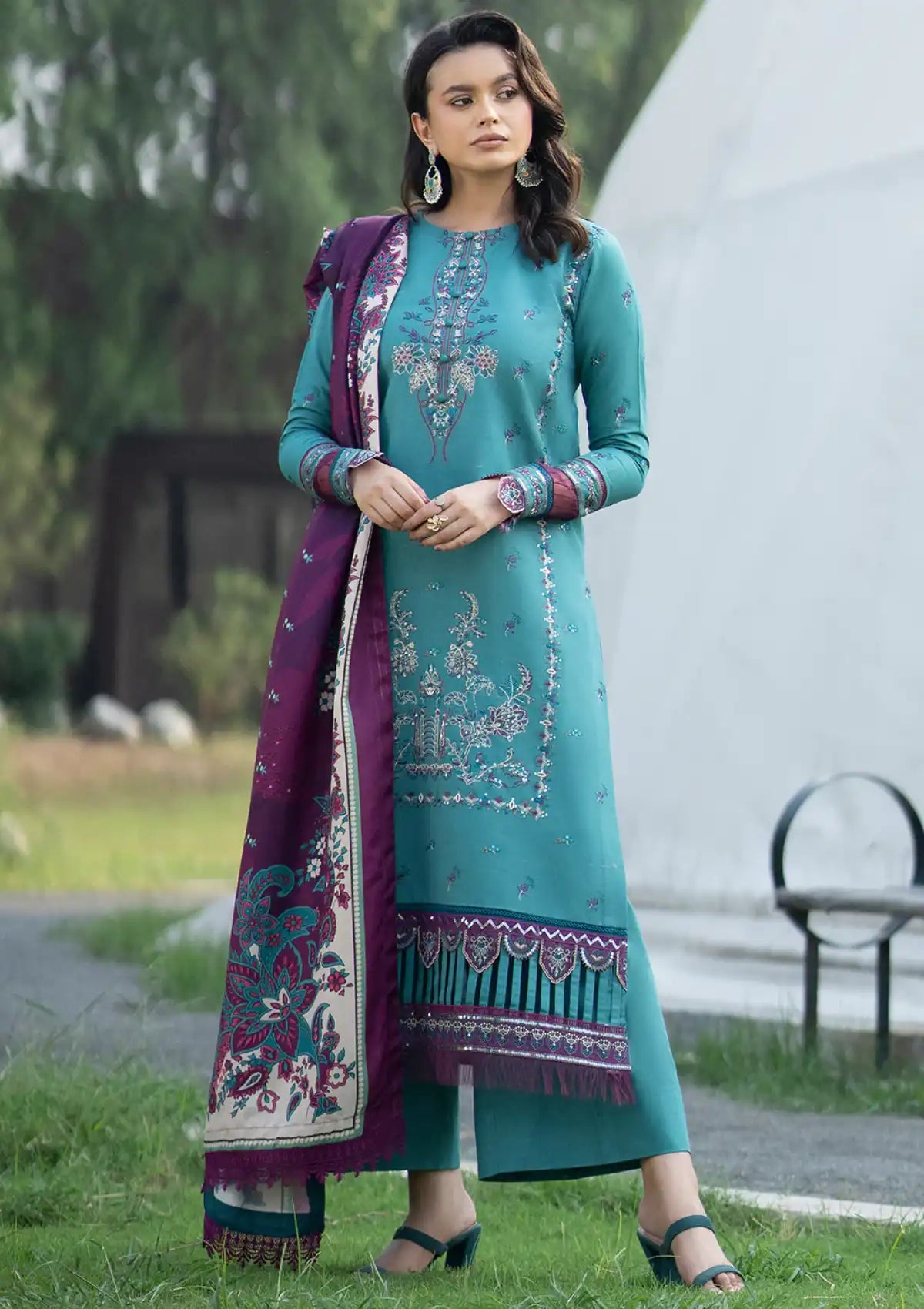 Bin Ilyas Janan Winter Khaddar'23 D-1912-A - Mohsin Saeed Fabrics