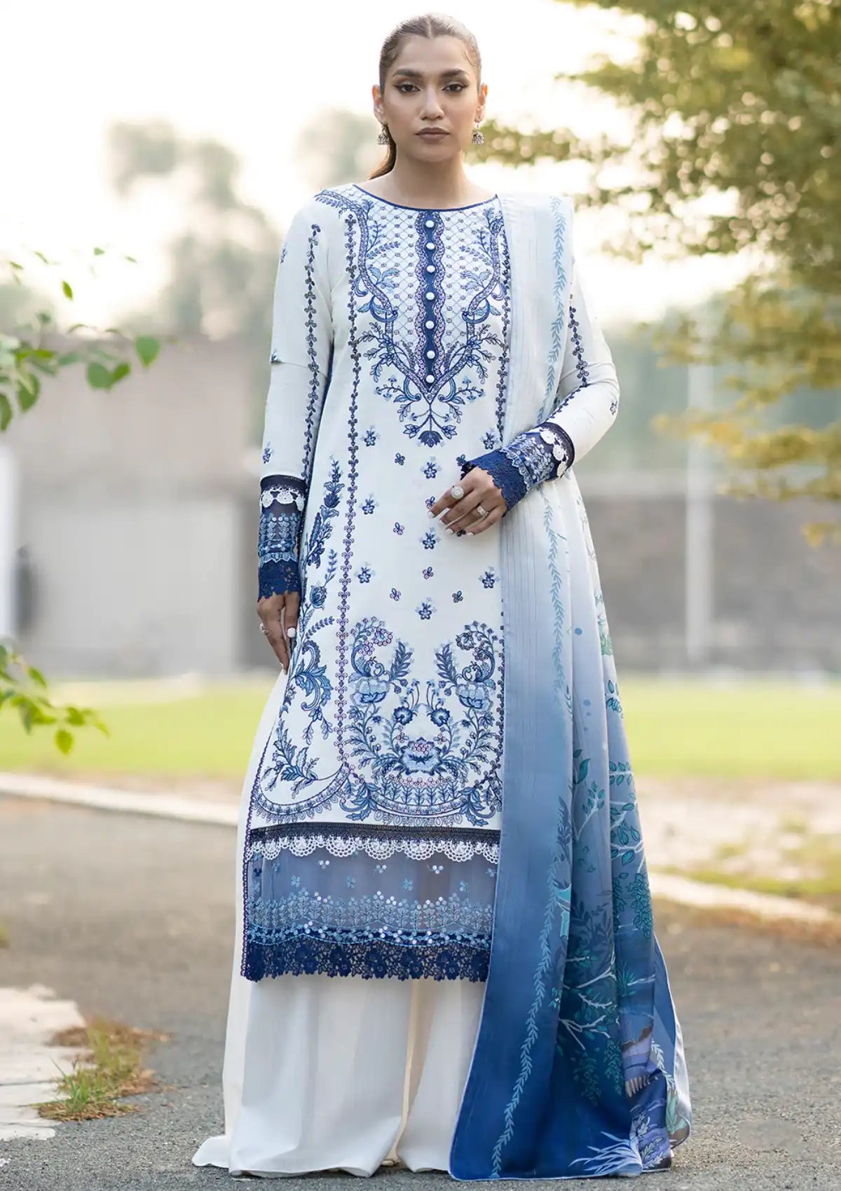 Bin Ilyas Janan Winter Khaddar'23 D-1916-A - Mohsin Saeed Fabrics