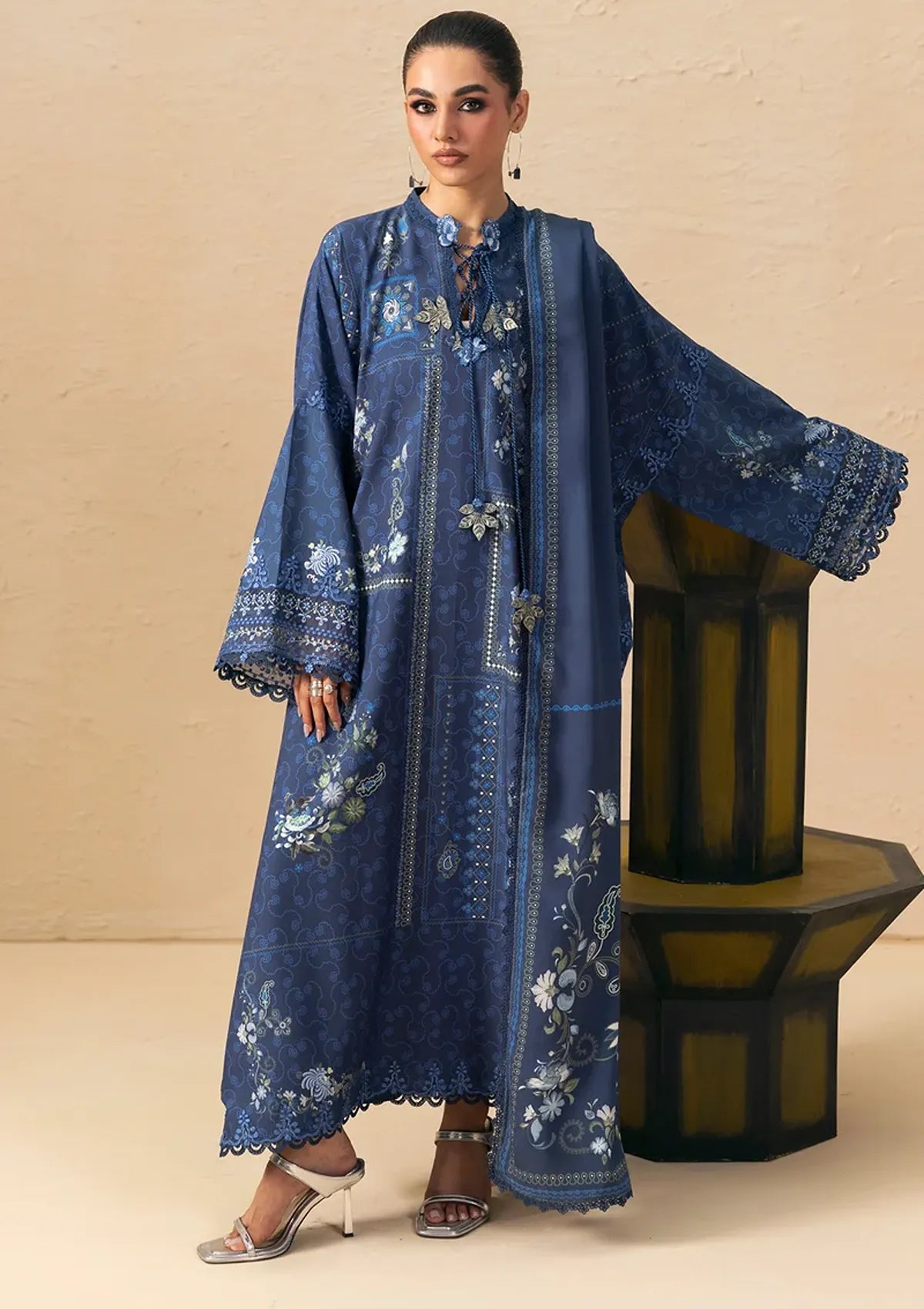 Qalamkar Qprints Linen'26 QPW-05 B Calina