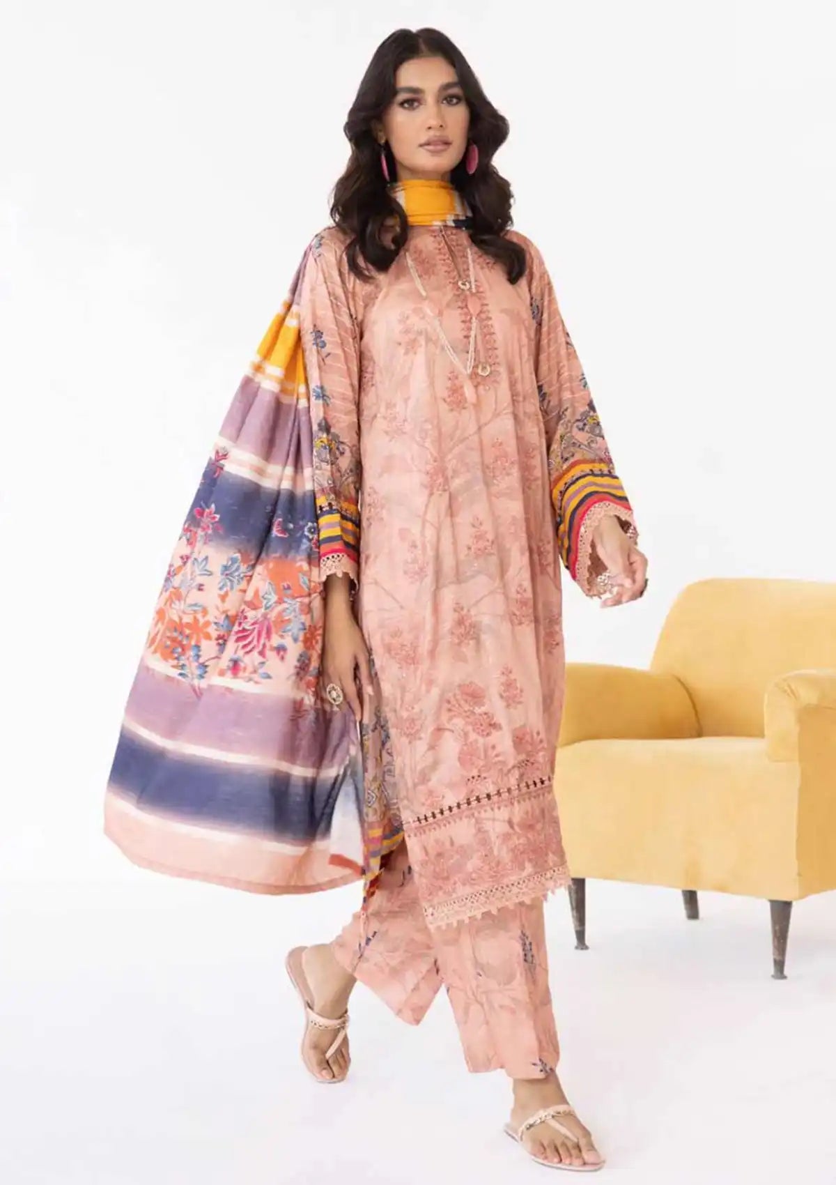 Khoobsurat Mayanaz Slub Jacquard'23 M-07 - Mohsin Saeed Fabrics