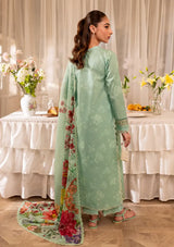 Farasha Seraya Emb Lawn'24 D-10 SAGE - Mohsin Saeed Fabrics