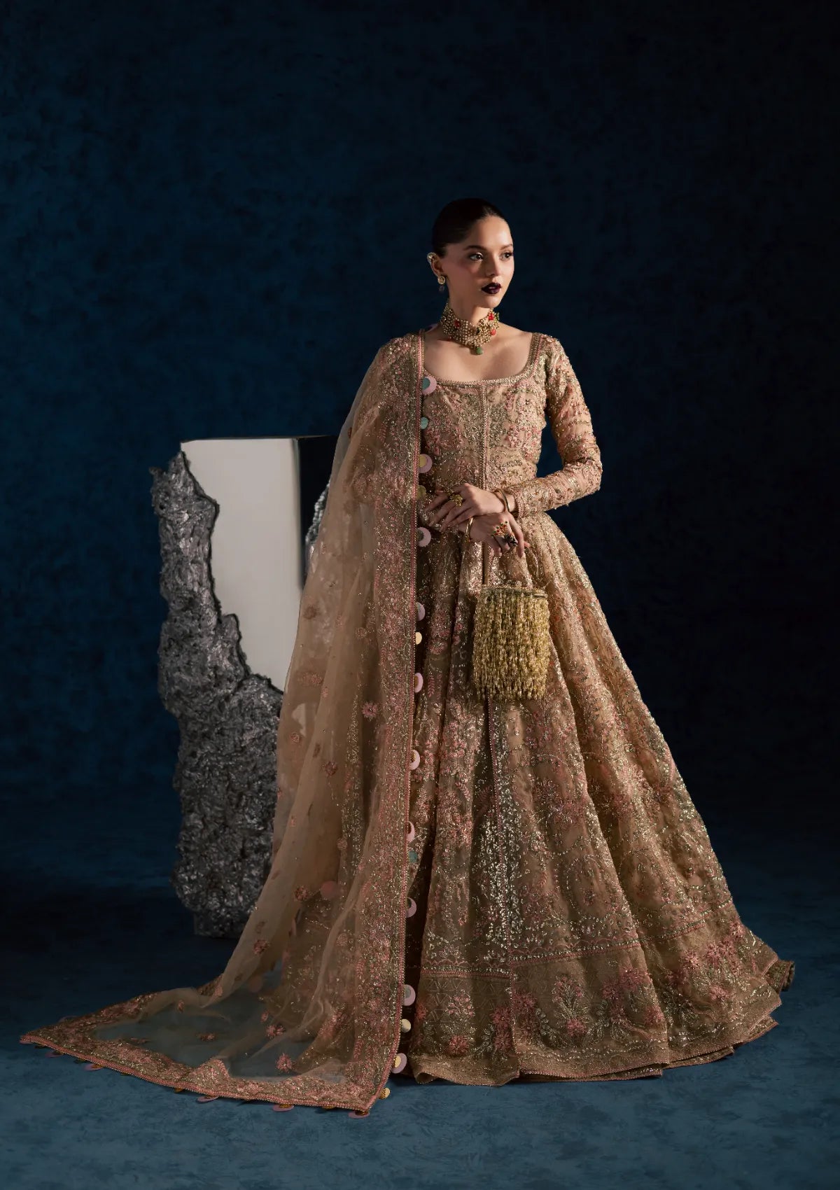 Maria Osama Khan Lamhay Wedding Vol-2'25 D-03 NISBAT