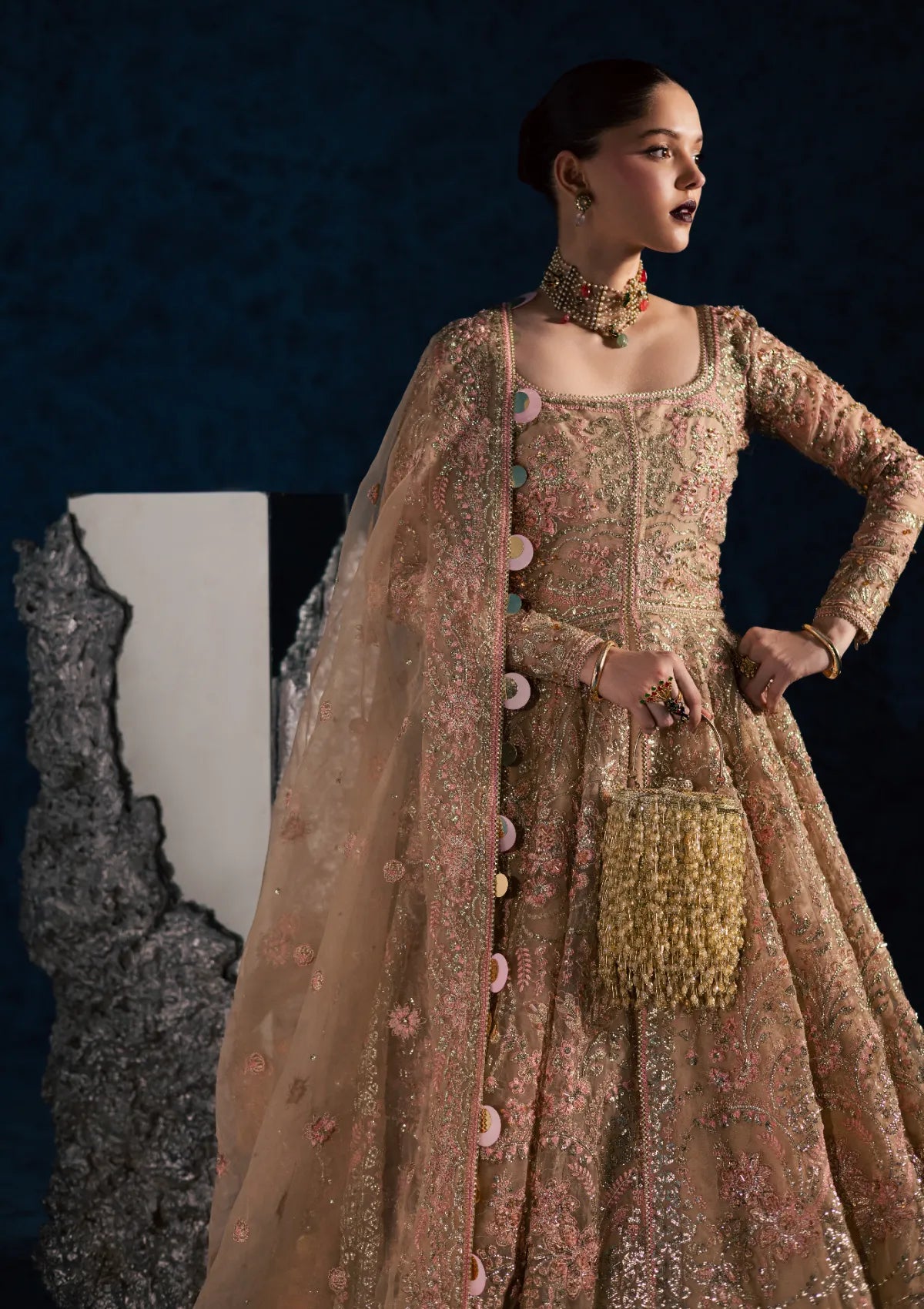 Maria Osama Khan Lamhay Wedding Vol-2'25 D-03 NISBAT