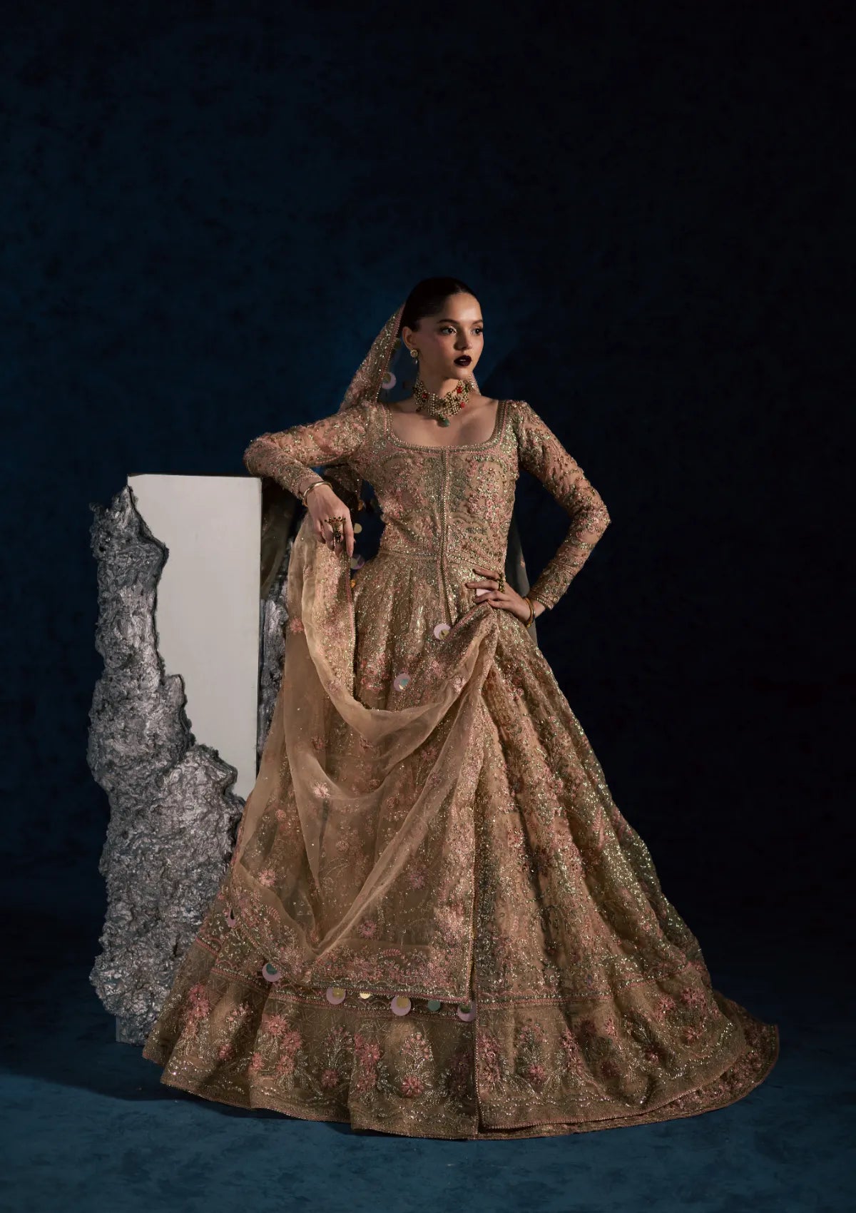 Maria Osama Khan Lamhay Wedding Vol-2'25 D-03 NISBAT