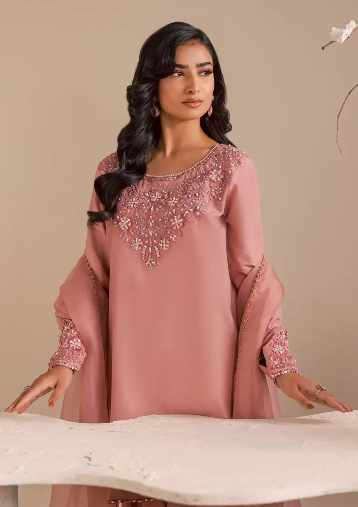 Maria Osama Khan Noir Bliss 2-26' D-02 Blush Dew