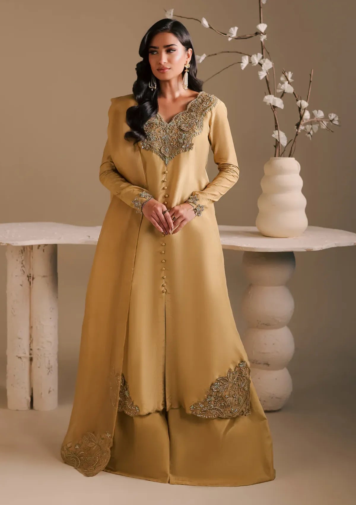 Maria Osama Khan Noir Bliss 2-26' D-04 Golden Ember