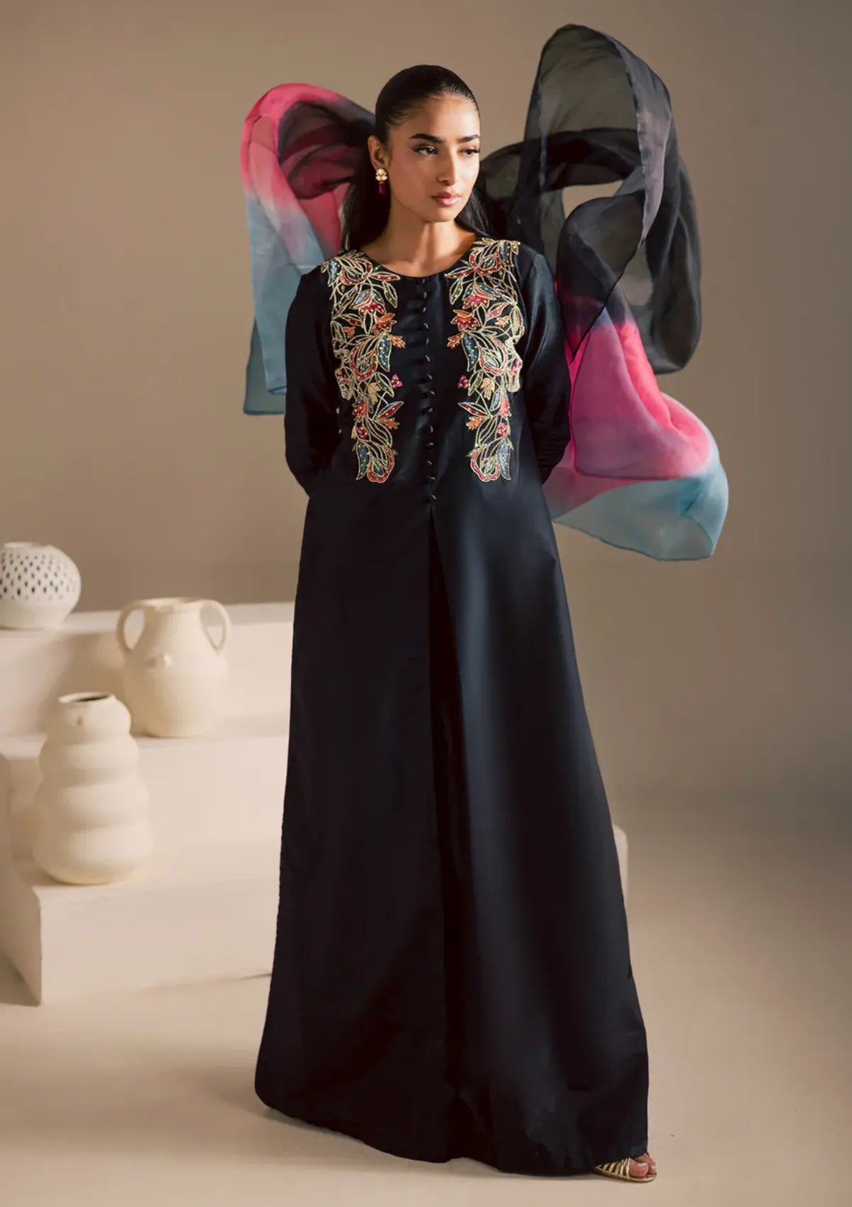 Maria Osama Khan Noir Bliss 2-26' D-07 Midnight Noir