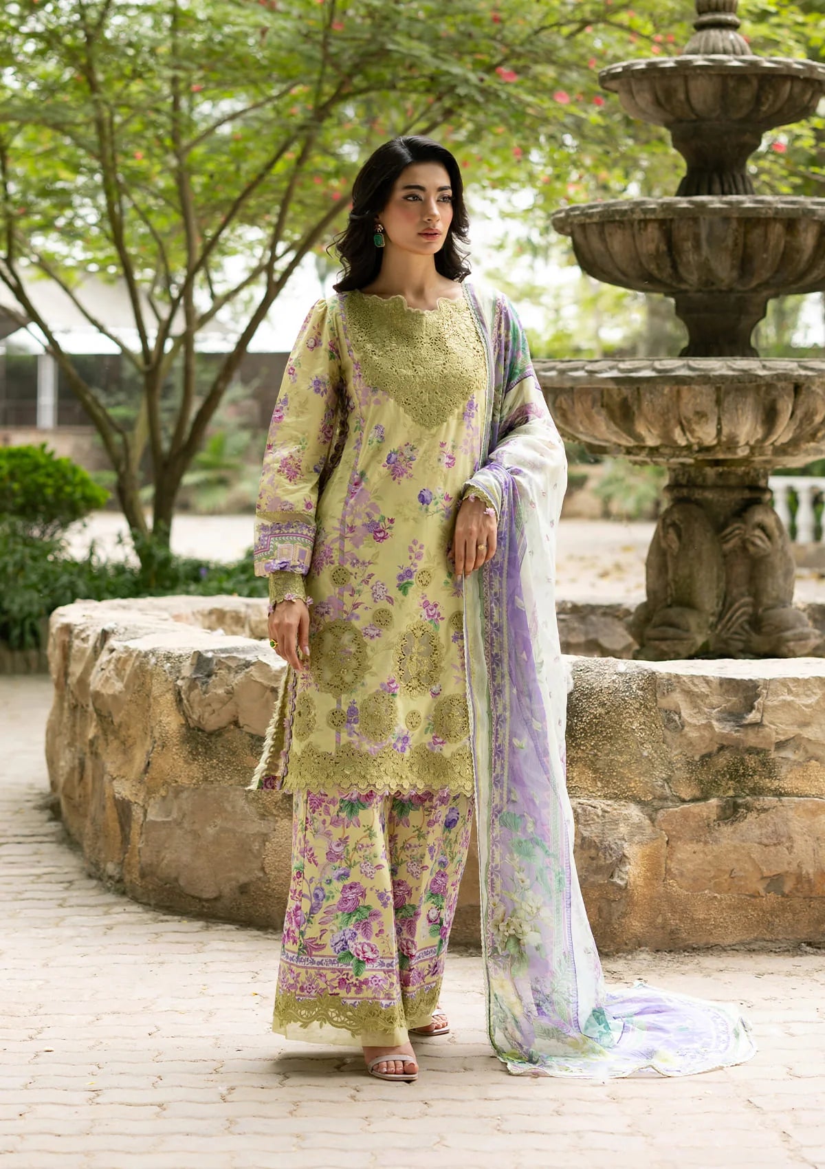 Elaf Signature Emb Prints Vol'II'26 ESG-8A OLIVIA