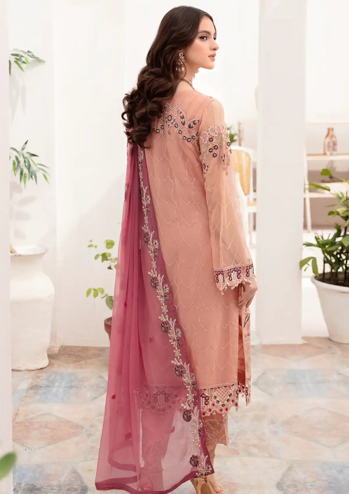 Ramsha Chevron Chiffon'23 Vol-07 A-702 - Mohsin Saeed Fabrics