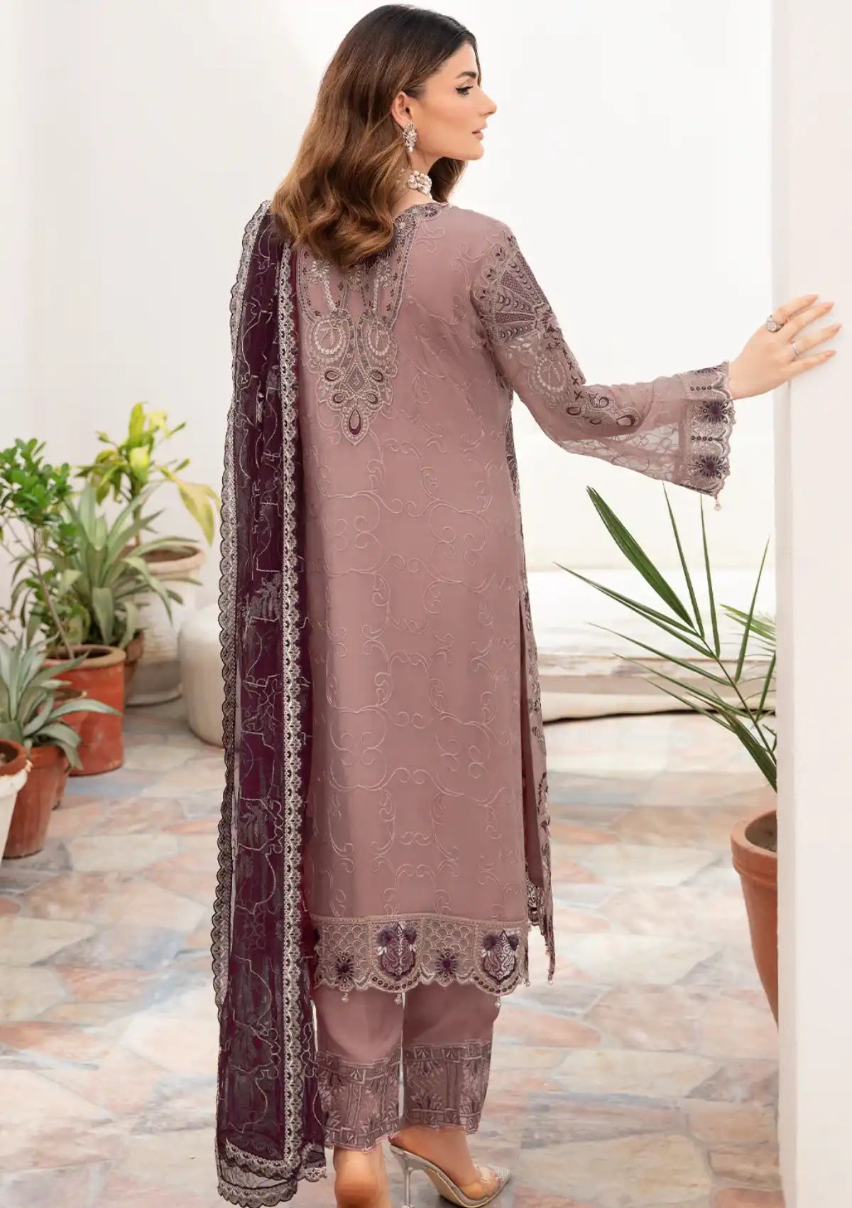 Ramsha Chevron Chiffon'23 Vol-07 A-709 - Mohsin Saeed Fabrics
