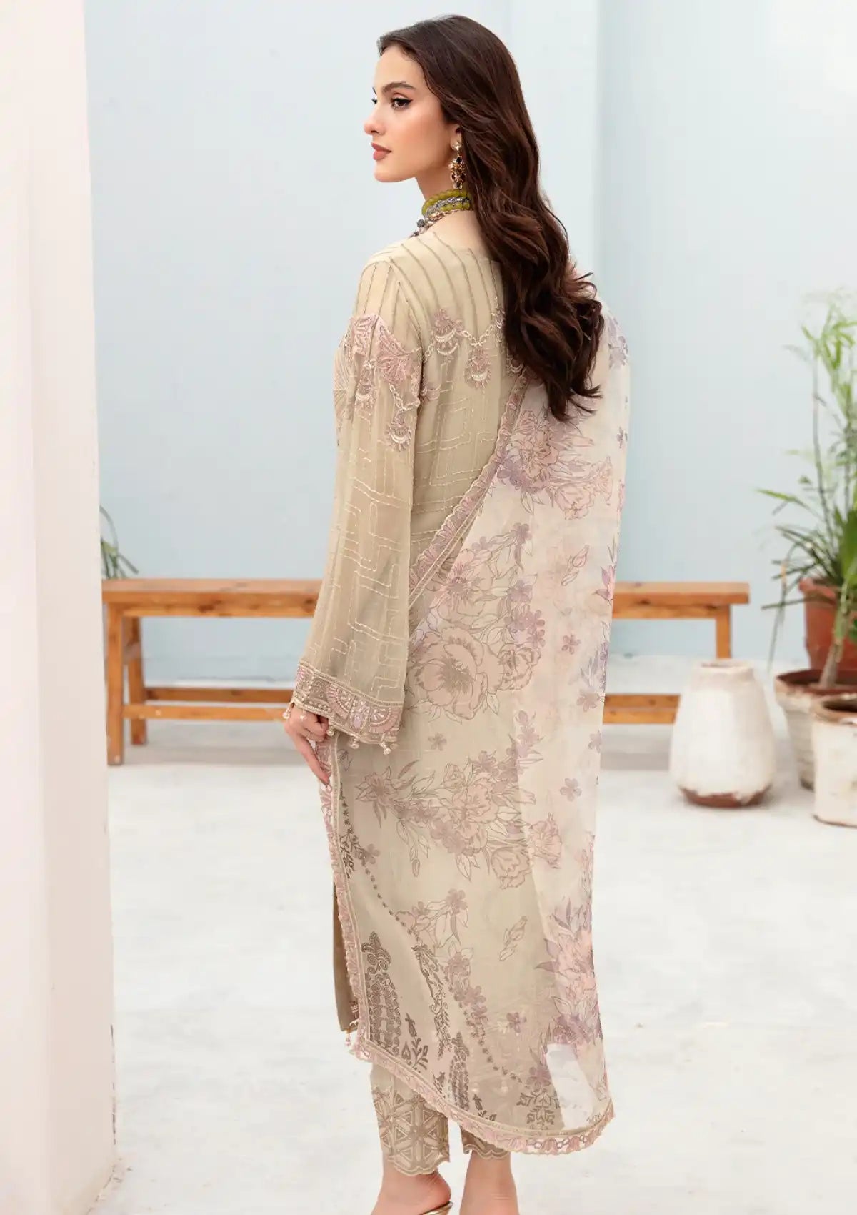 Ramsha Chevron Chiffon'23 Vol-07 A-701 - Mohsin Saeed Fabrics