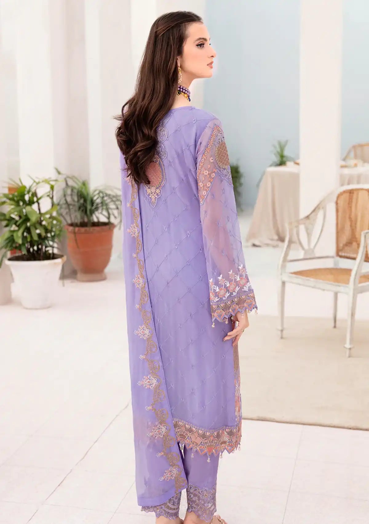 Ramsha Chevron Chiffon'23 Vol-07 A-711 - Mohsin Saeed Fabrics