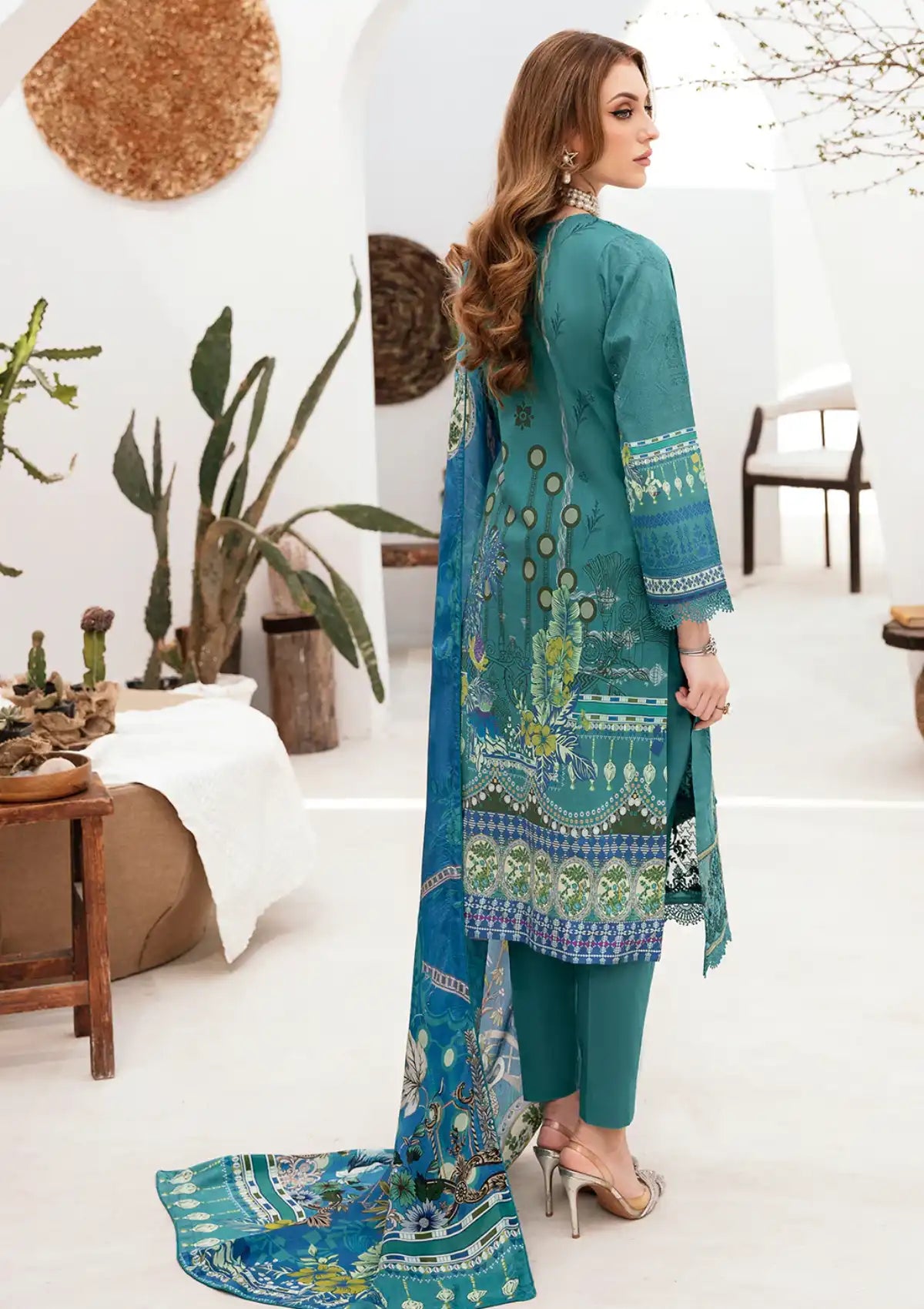 Ramsha Ghazal Emb Lawn'24 Vol-02 G-206 - Mohsin Saeed Fabrics