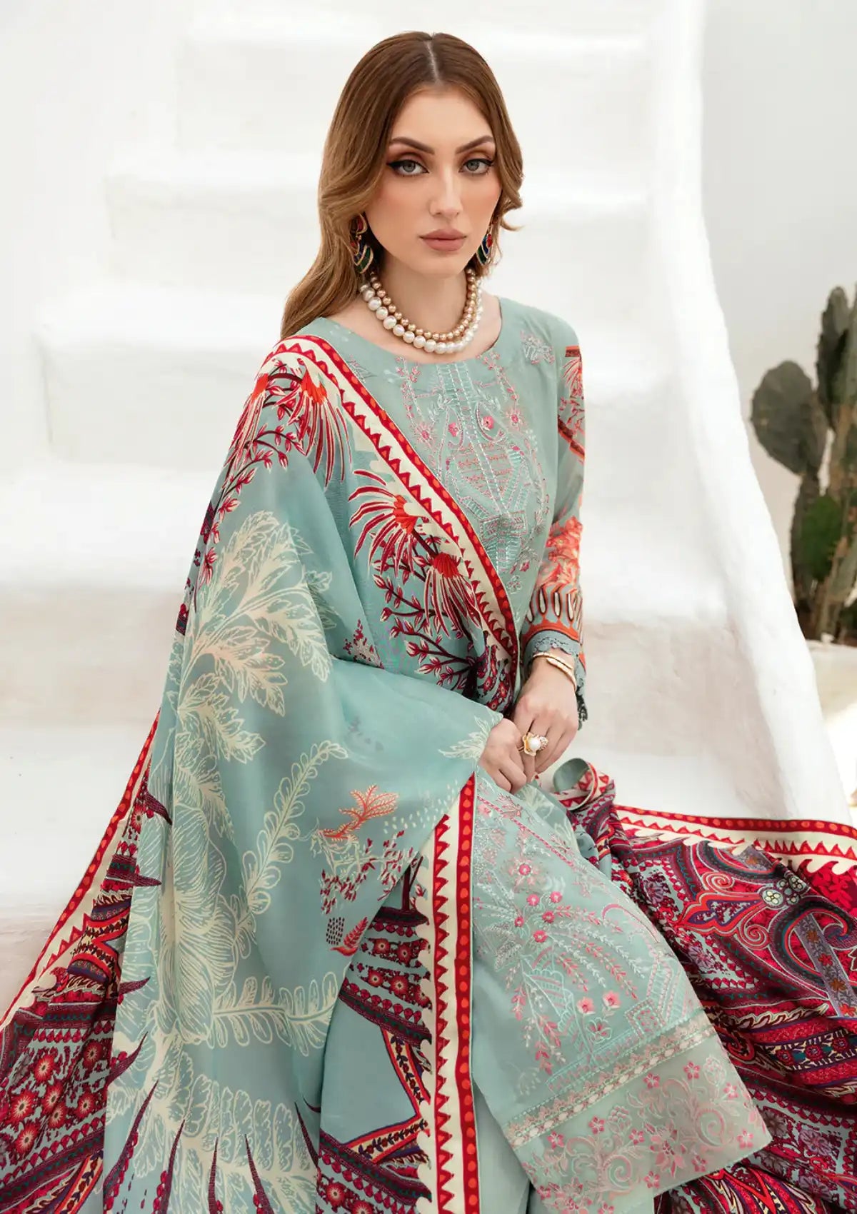 Ramsha Ghazal Emb Lawn'24 Vol-02 G-209 - Mohsin Saeed Fabrics