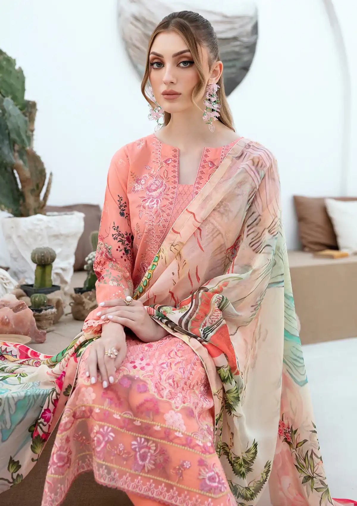 Ramsha Ghazal Emb Lawn'24 Vol-02 G-211 - Mohsin Saeed Fabrics