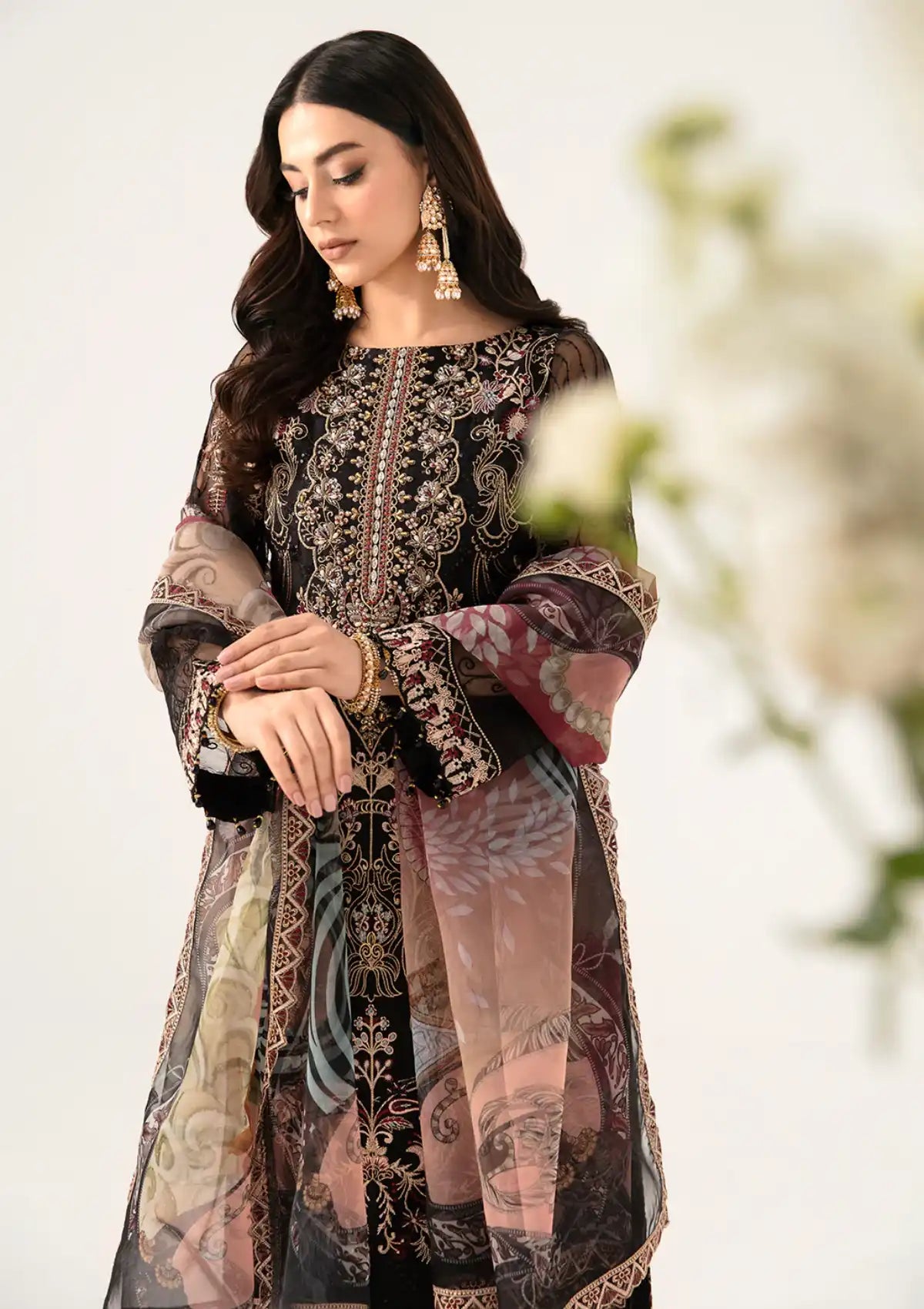 Ramsha Minhal Organza Collection'24 M-1105