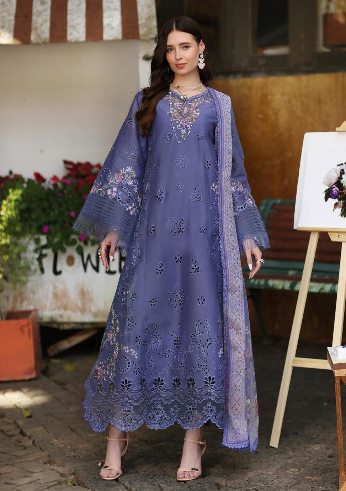 Noor by Saadia Asad Luxury Eid Schiffli Laserkari'26 D-09