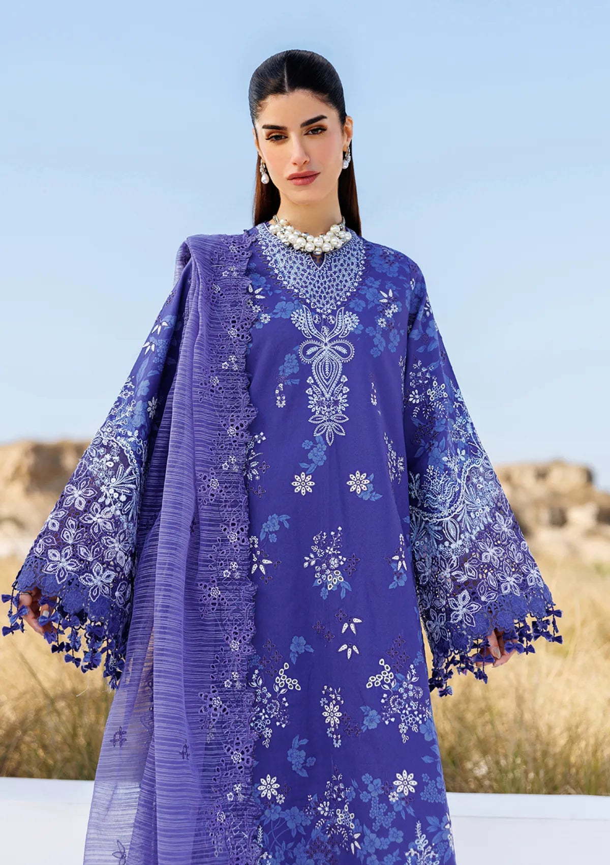 Emaan Adeel Sunlit Groove Luxury Lawn'26 -PETAL PULSE