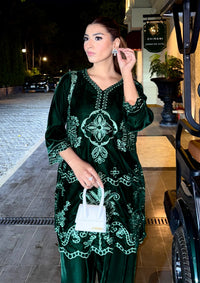 Sidra Fahad Velvet'25 SF - 296  Emerald Green