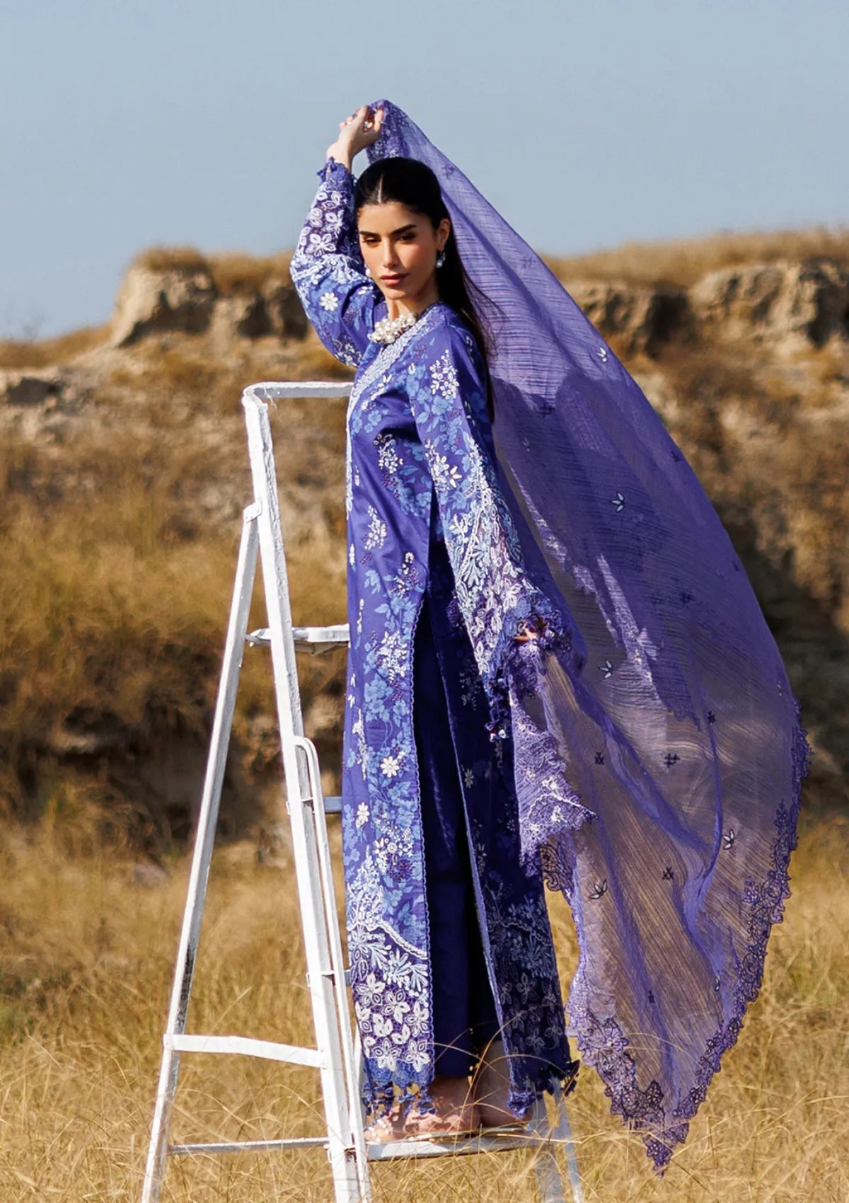 Emaan Adeel Sunlit Groove Luxury Lawn'26 -PETAL PULSE