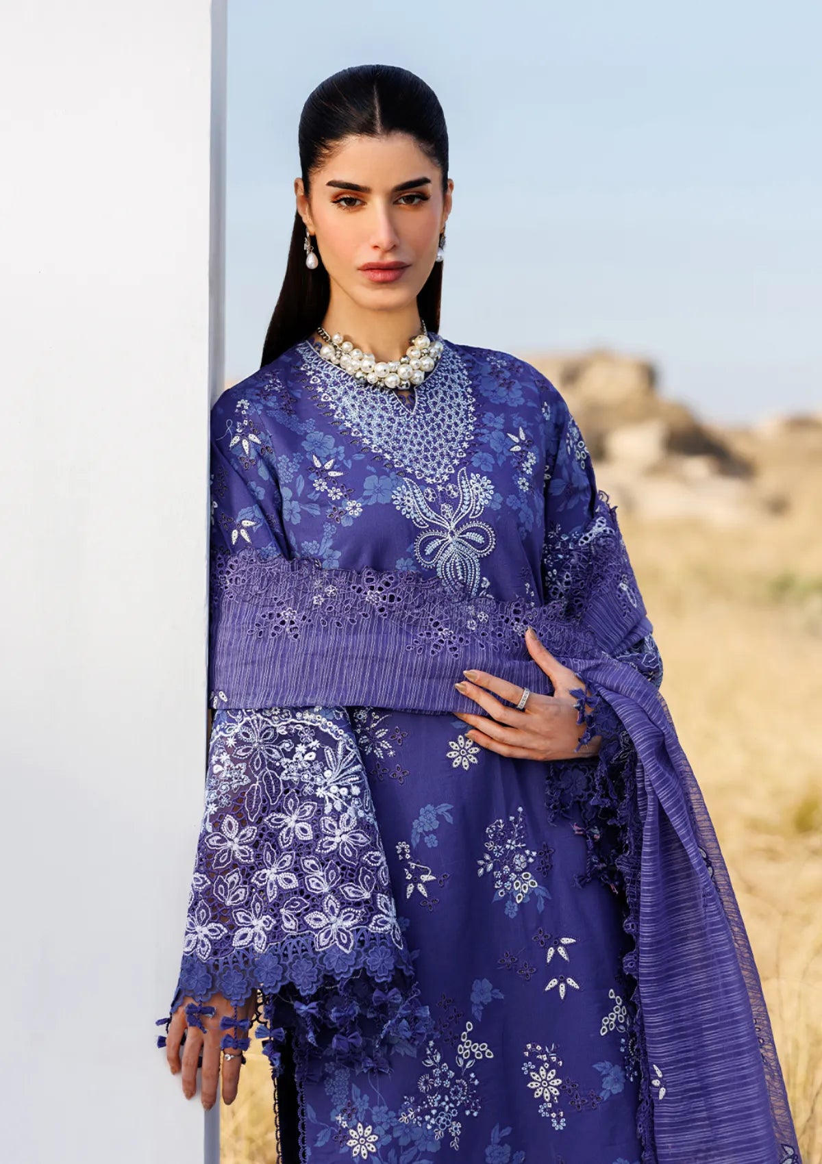 Emaan Adeel Sunlit Groove Luxury Lawn'26 -PETAL PULSE