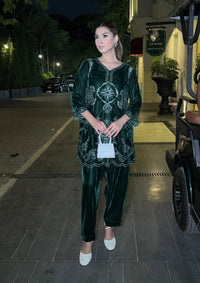 Sidra Fahad Velvet'25 SF - 296  Emerald Green