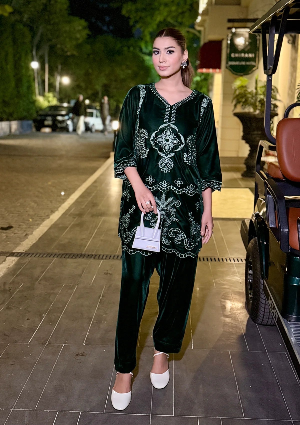 Sidra Fahad Velvet'25 SF - 296  Emerald Green