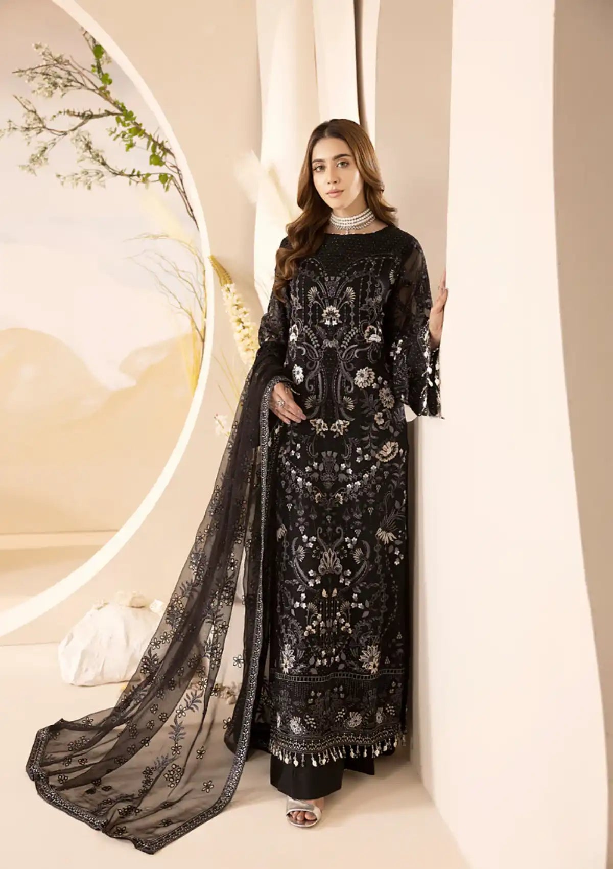 Lavish Pareesa Luxury Chiffon'24 D-03 RAVEN