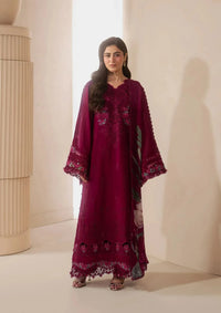 Elaf E-Craft Chikankari Lawn'26 EHC-4A GARNET
