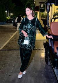 Sidra Fahad Velvet'25 SF - 296  Emerald Green